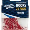 Jarvis Walker Chemically Sharpened Long Shank Hooks -Angling Sale Shop 910 JW Worm Hooks 25pk