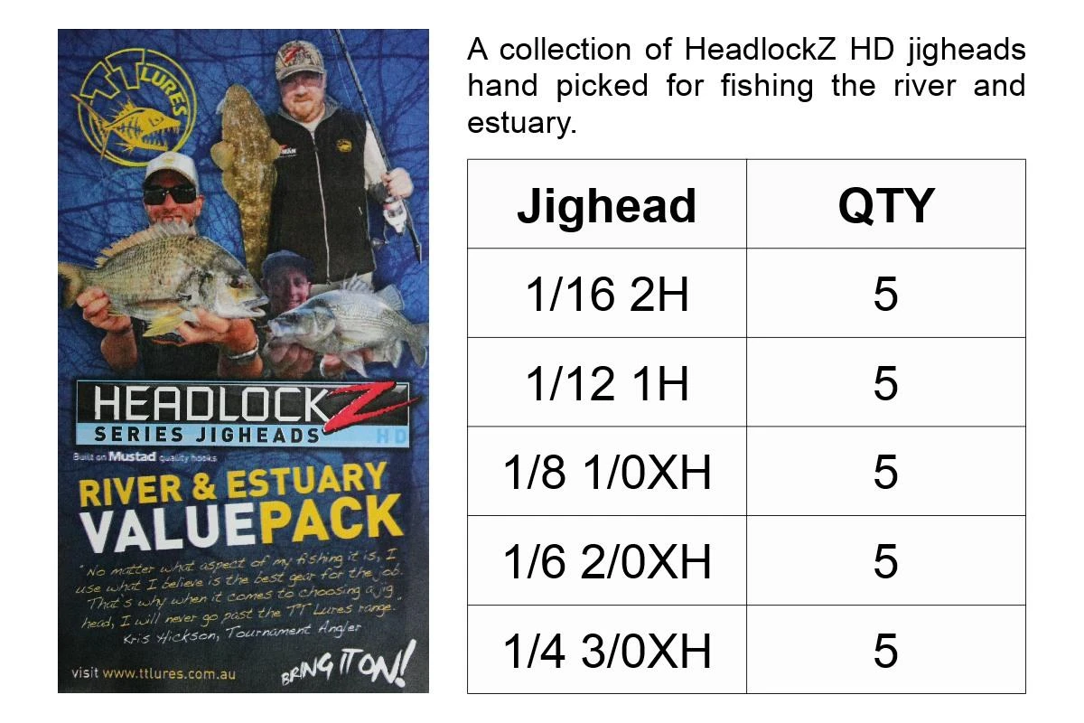 Tackle Tactics Headlockz HD River & Estuary Pack 4 Tackle Tactics Headlockz HD River & Estuary Pack - Image 2