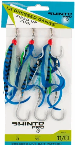 Shinto Pro Dressed Ganged Hook Swivel Live Bait -Angling Sale Shop fusi11