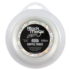 Black Magic Mono Leader Supple -Angling Sale Shop supple trace leader 40lb new label